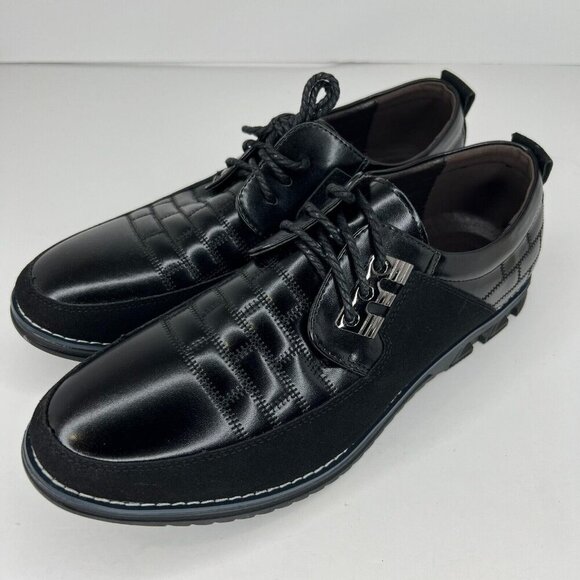Gatsby Mens 898 Black Oxford Derby Orthopedic Lace Up Size 11